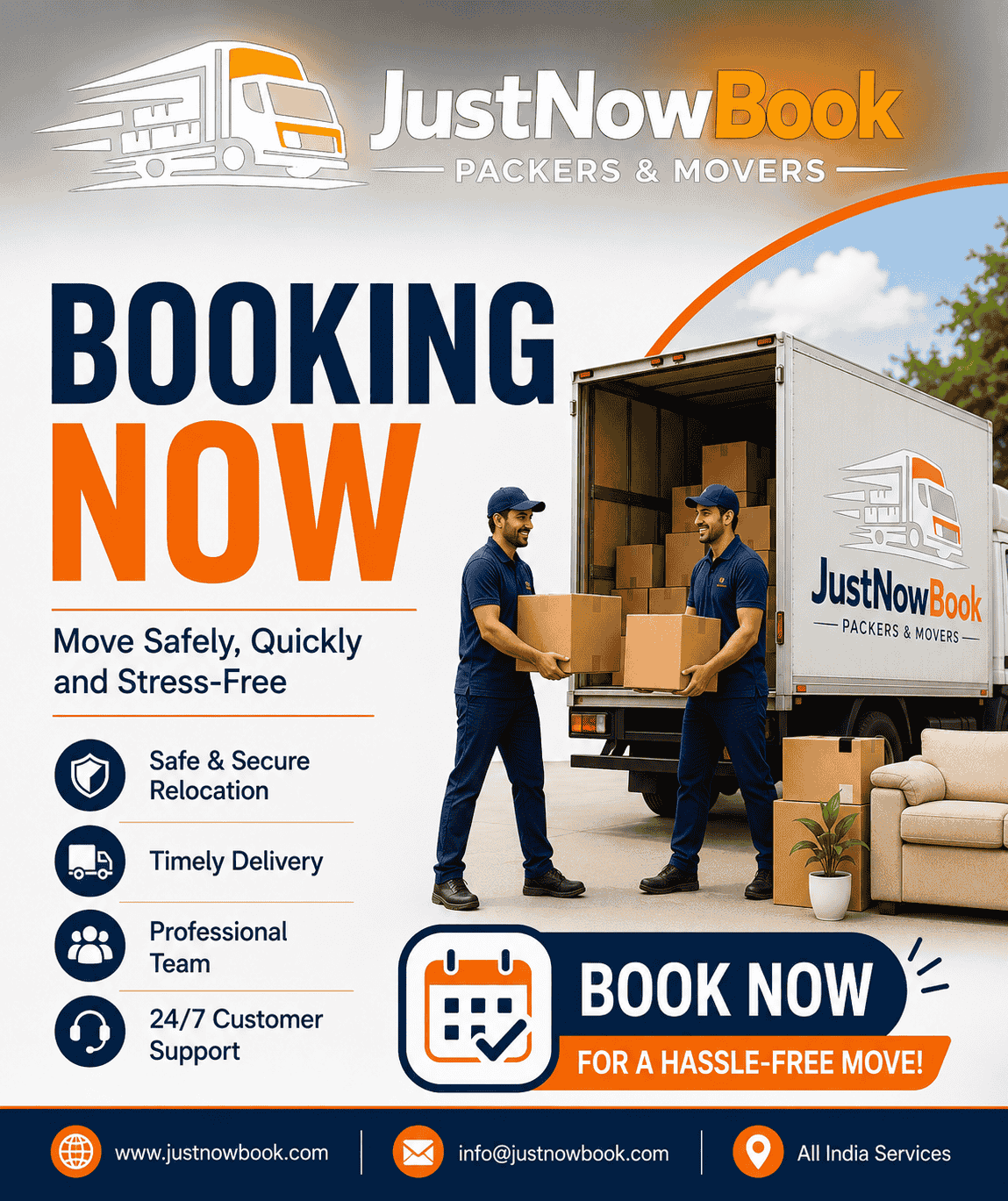 JustNowBook packers & movers